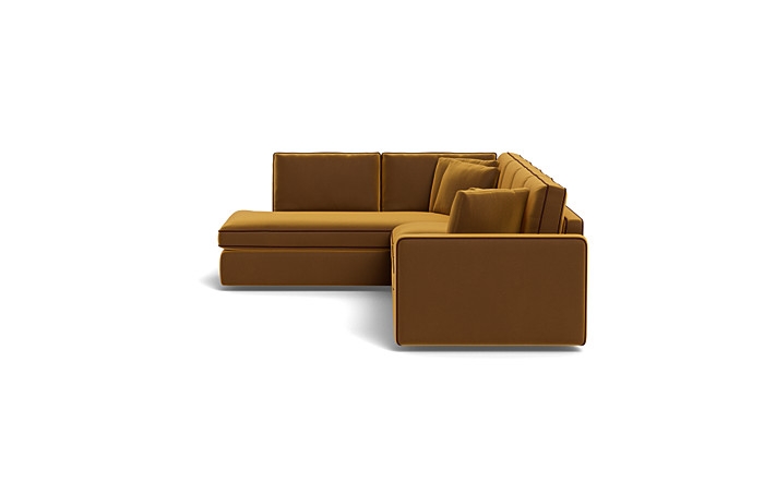 James 4-Seat  Bumper Sectional with Contrast Piping - Image 4