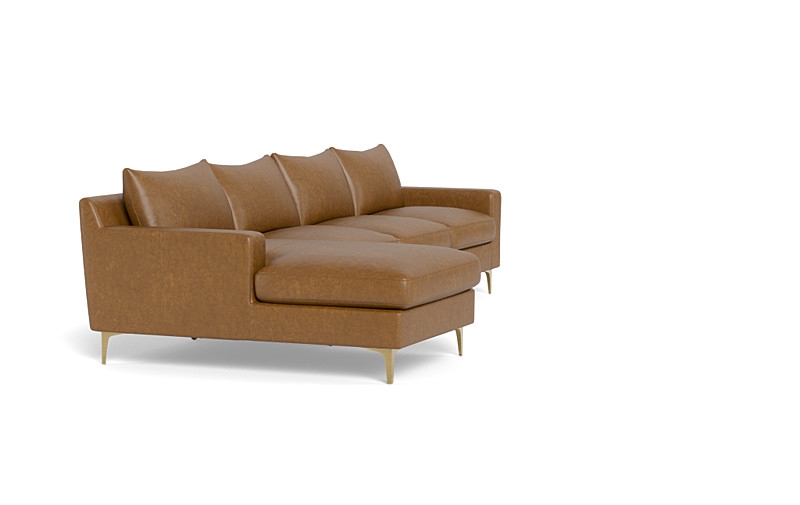 Sloan Leather 4-Seat  Chaise Sectional - Image 1