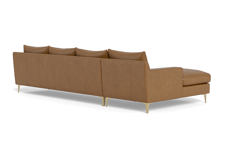 Sloan Leather 4-Seat  Chaise Sectional - Image 3