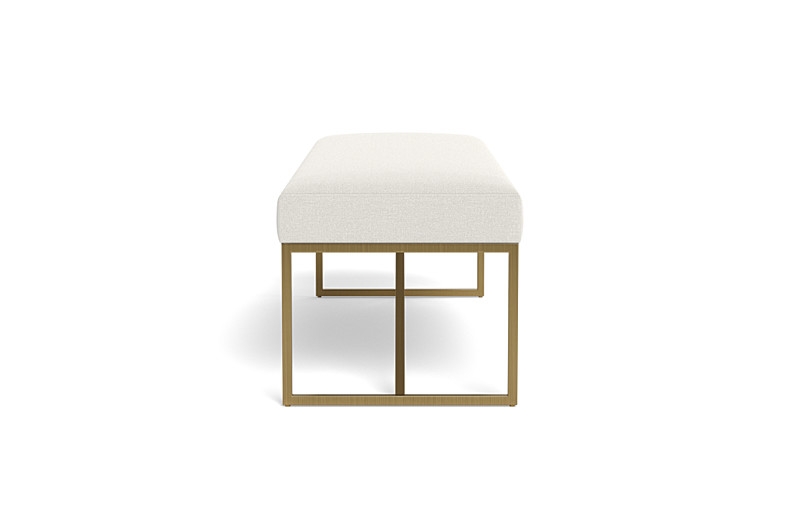 Otto Bench - Decide Later fabric - Matte Brass Leg - 60" - Image 2