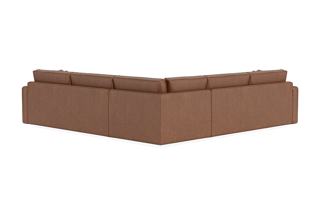 James Leather 3-Piece 4-Seat Corner Sectional - Image 3