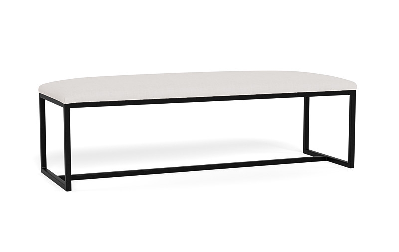 Fritz Metal Framed Upholstered Bench - Image 3