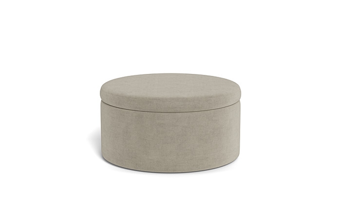 Colten Round Storage Coffee Table Ottoman - Image 0