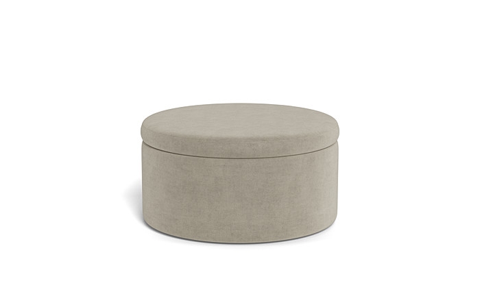 Colten Round Storage Coffee Table Ottoman - Image 2