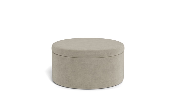 Colten Round Storage Coffee Table Ottoman - Image 1