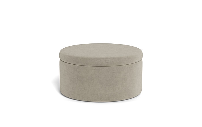 Colten Round Storage Coffee Table Ottoman - Image 3