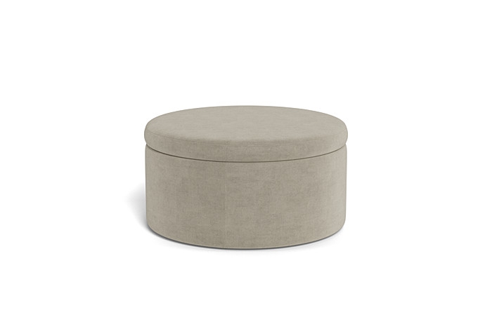Colten Round Storage Coffee Table Ottoman - Image 4