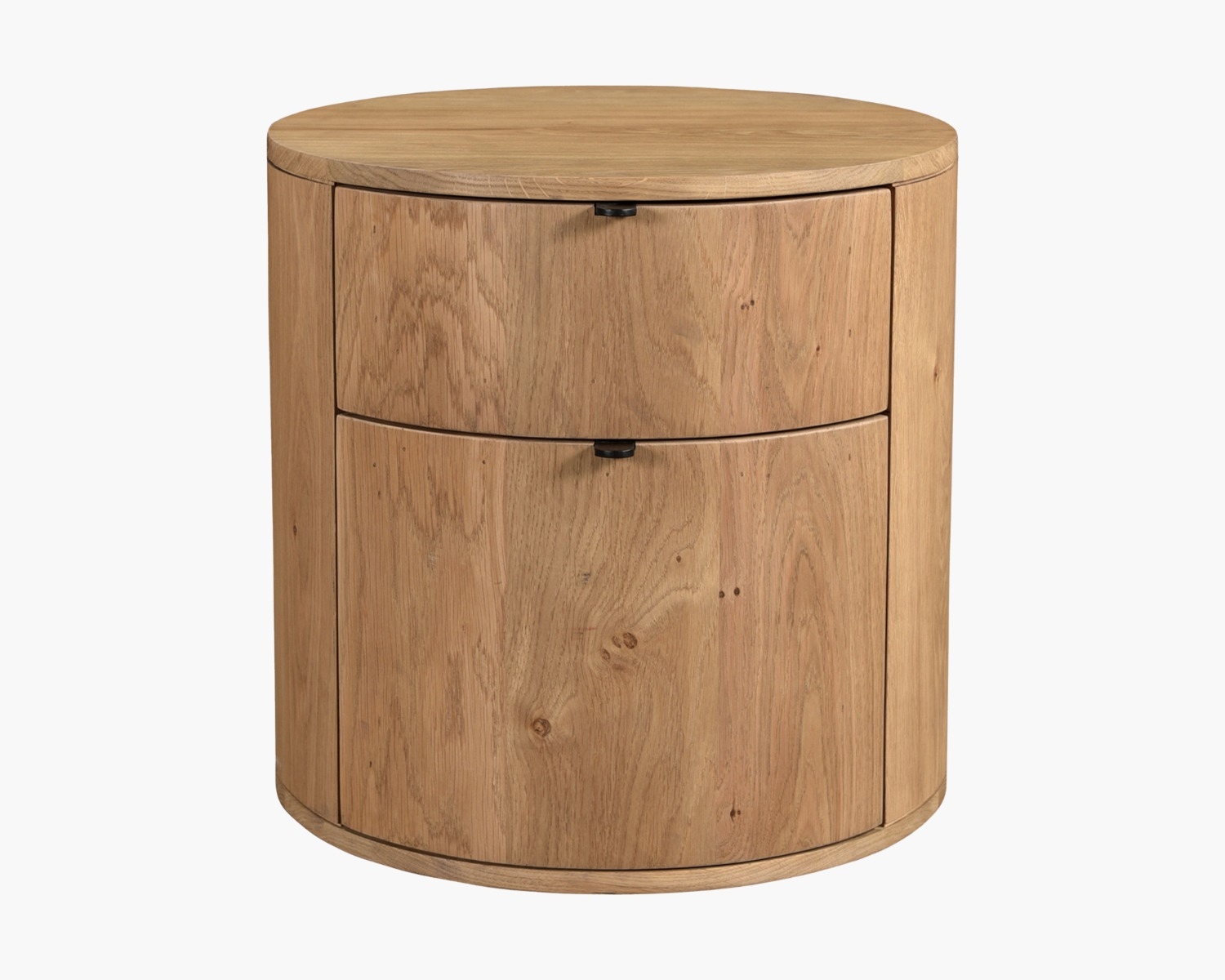 Leta Two Drawer Oak Nightstand - Image 0