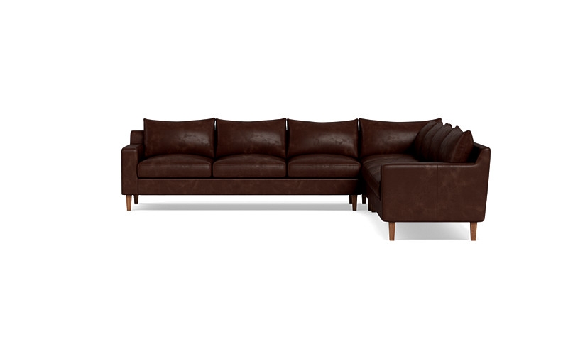 Sloan 6-Seat Leather Corner Sectional Sofa - Image 0