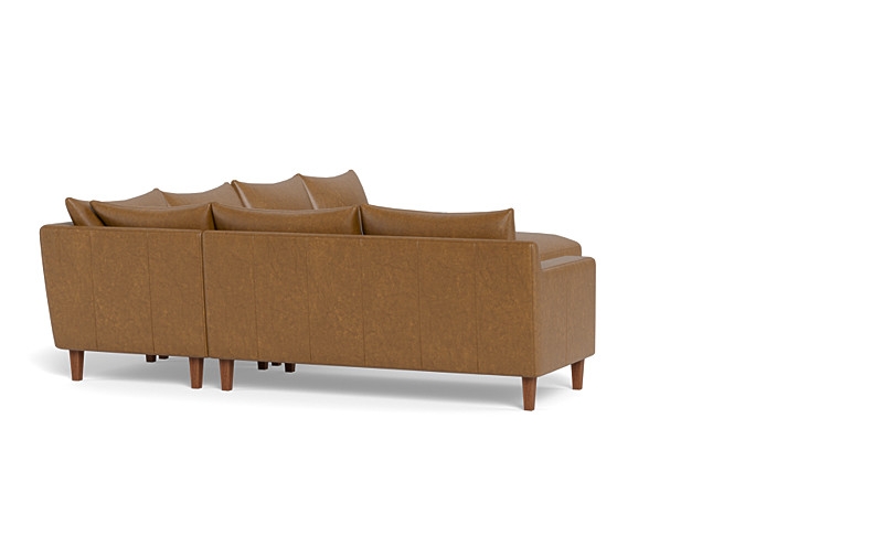 Sloan 4-Piece Leather Corner Sectional Sofa with  Chaise - Image 1