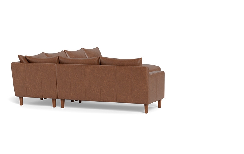 Sloan 4-Piece Leather Corner Sectional Sofa with  Chaise - Image 1