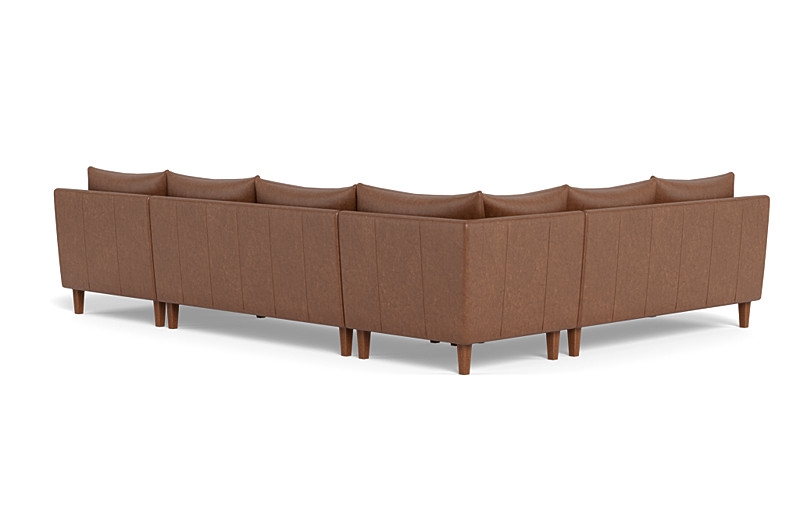 Sloan 4-Piece Leather Corner Sectional Sofa with  Chaise - Image 4