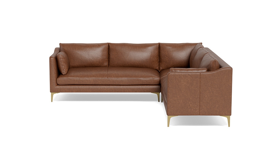 Caitlin Corner Leather Sectional Sofa - Image 0
