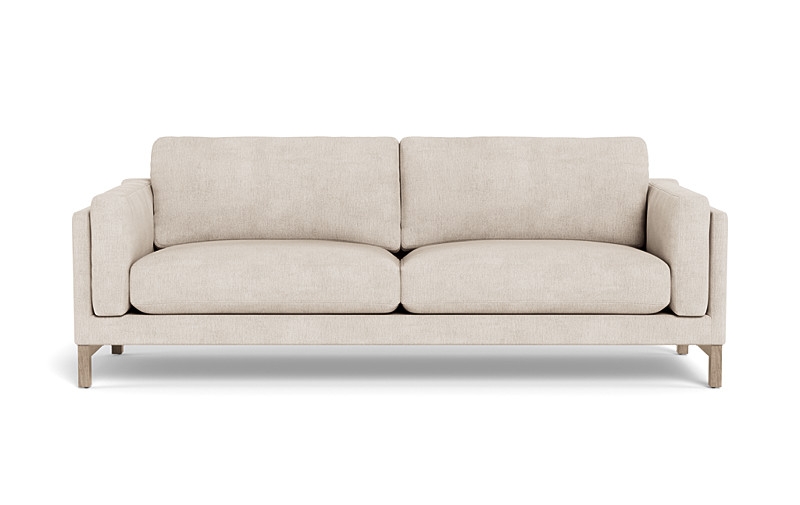 Gaby 2-Seat Sofa - Limestone - 88"x36" - White Wash Oak leg - Down Alternative Fill - Image 0