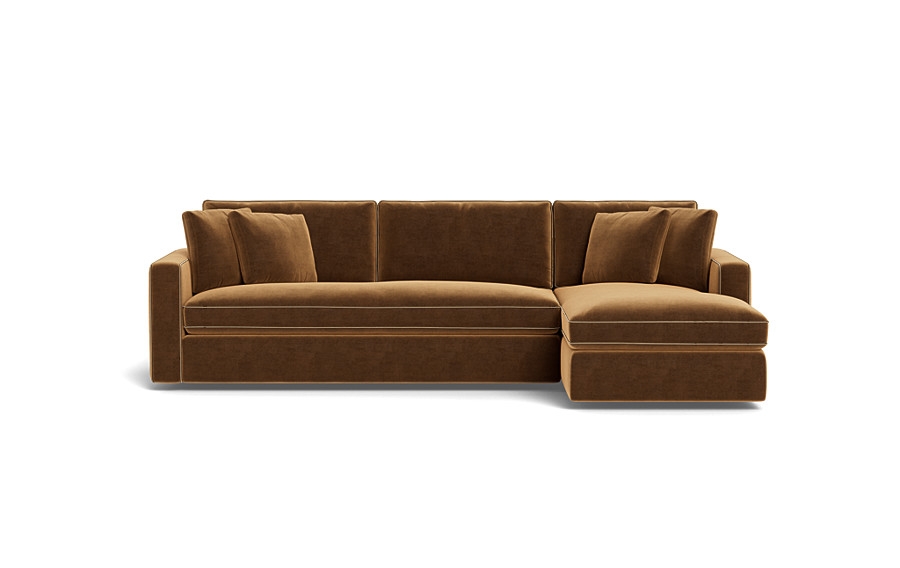 James 3-Seat  Chaise Sleeper Storage Sectional and Contrast Piping, bench cushion, down alternative, memory foeam mattress - Image 0