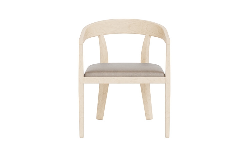 Monroe Leather Wood Framed Upholstered Chair - Image 0