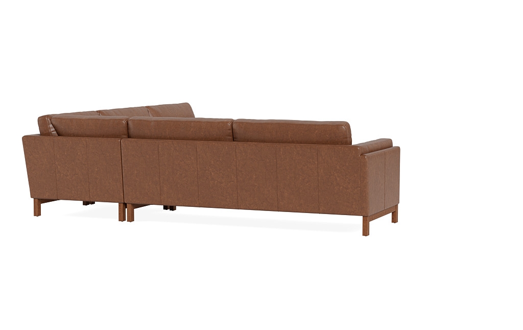 Gaby Leather 4-Seat Corner Sectional - Image 1