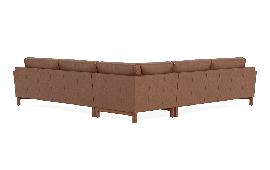 Gaby Leather 4-Seat Corner Sectional - Image 3