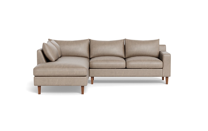 Sloan Leather 3-Seat  Bumper Sectional - Image 0