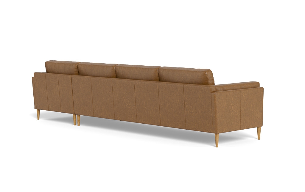 Gaby Leather 4-Seat  Chaise Sectional - Image 1