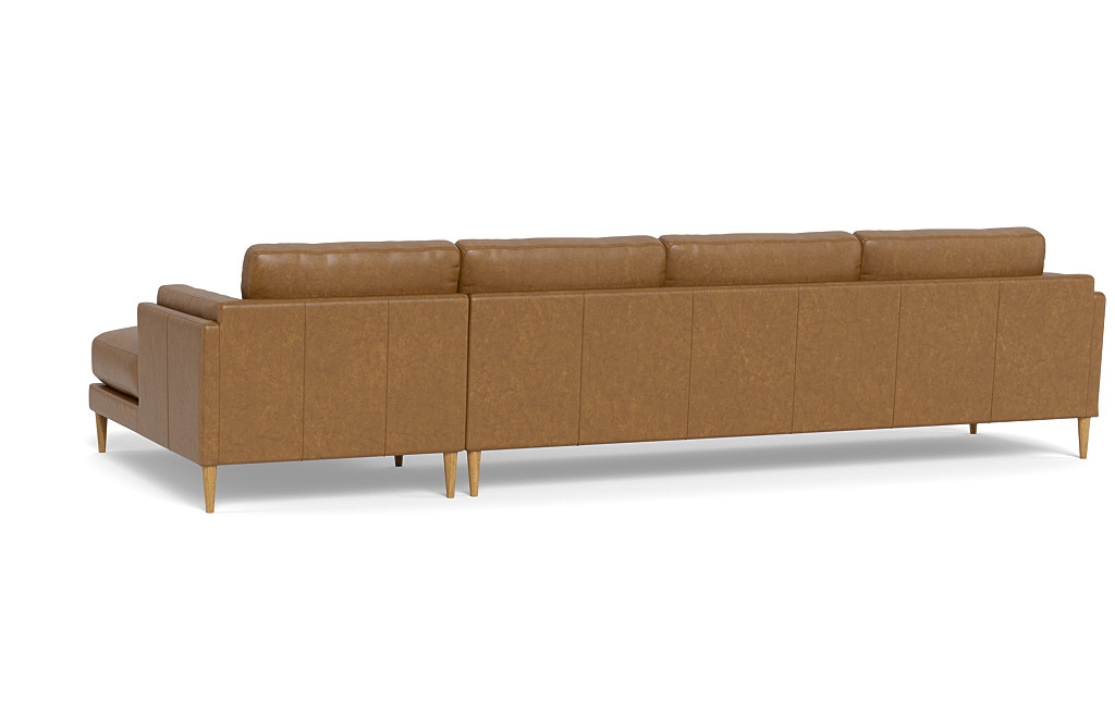 Gaby Leather 4-Seat  Chaise Sectional - Image 4