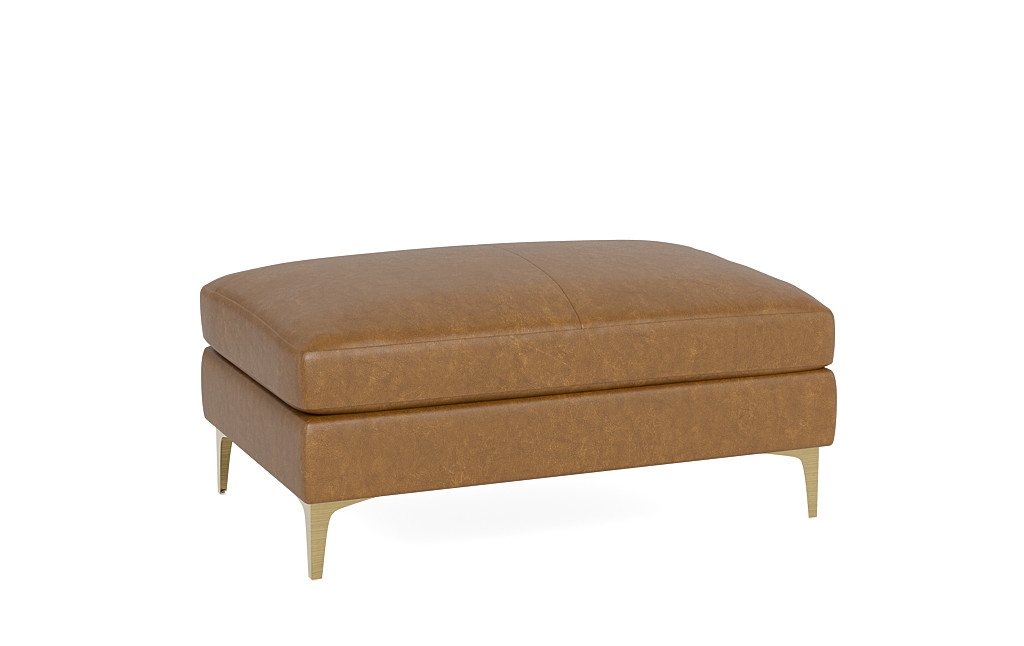 Sloan Leather Storage Ottoman* Down alternative fill - Image 4
