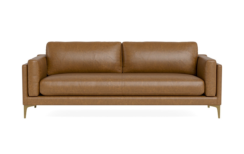 88" Gaby Leather 2-Seat Sofa - Image 0
