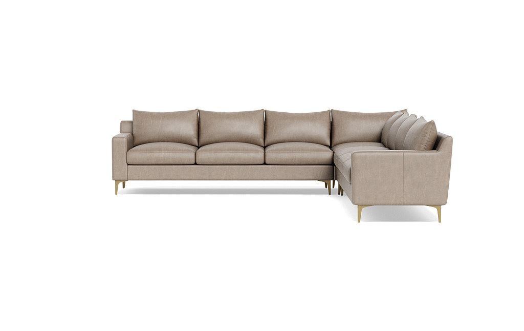 Sloan 6-Seat Leather Corner Sectional Sofa - Image 0