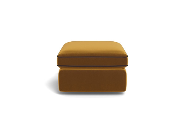 James Rectangle Ottoman with Contrast Piping and Storage Option - Image 3