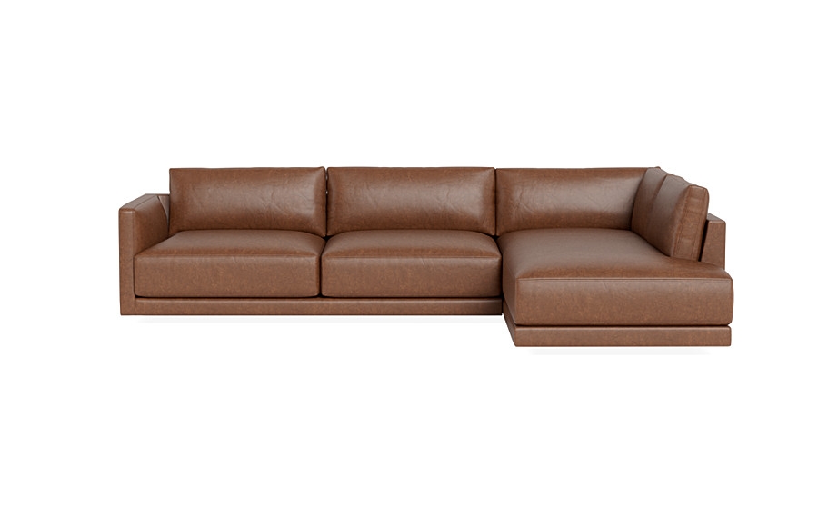 Lukas 3-Seat Leather Right Bumper Sectional - Image 0
