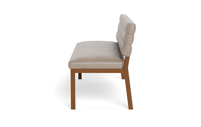 Nora Leather Wood Framed Upholstered Bench - Image 1