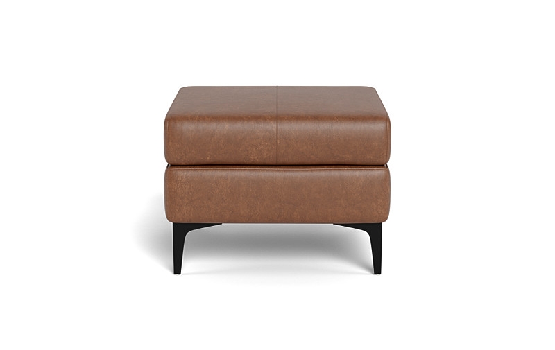Asher Leather Ottoman - Image 0