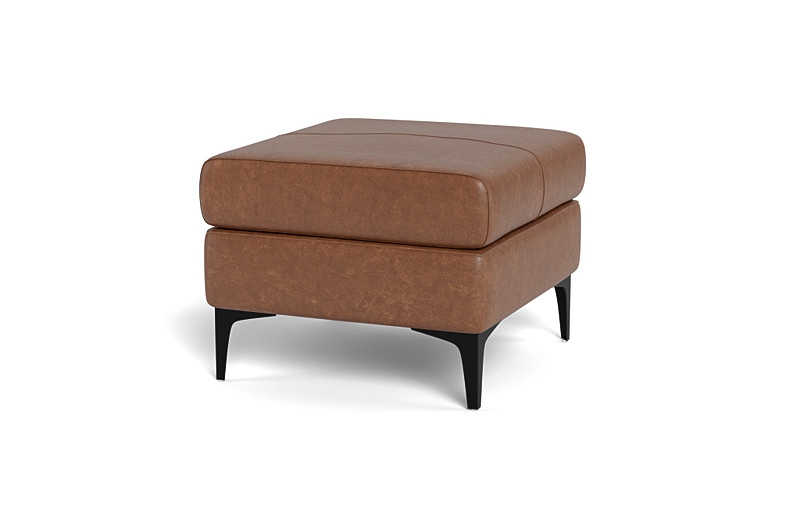 Asher Leather Ottoman - Image 4
