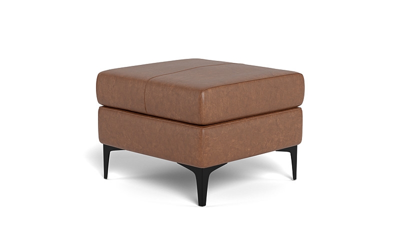Asher Leather Ottoman - Image 1