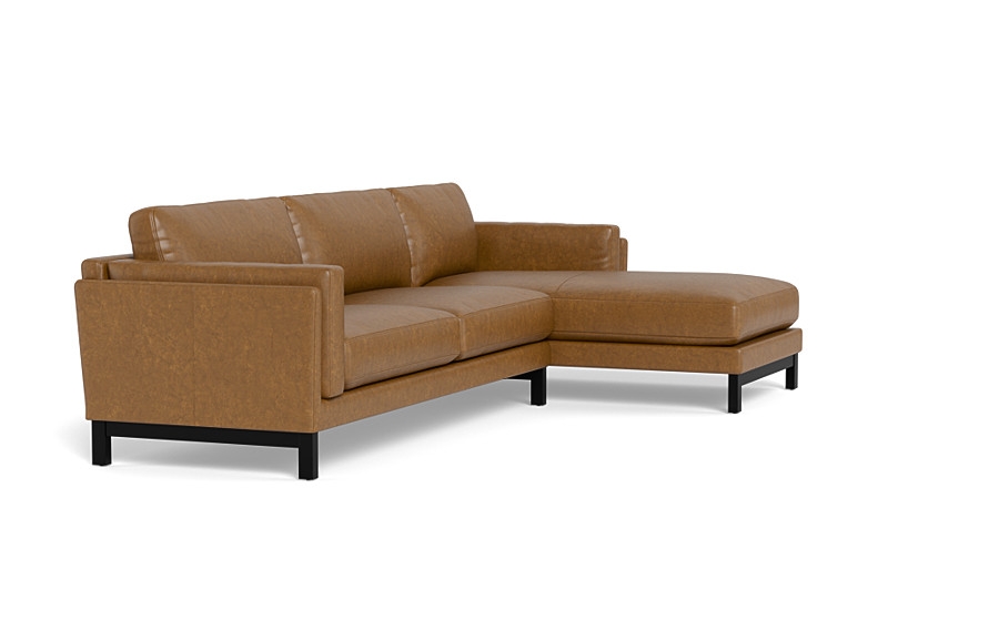 Gaby Leather 3-Seat  Chaise Sectional - Image 4