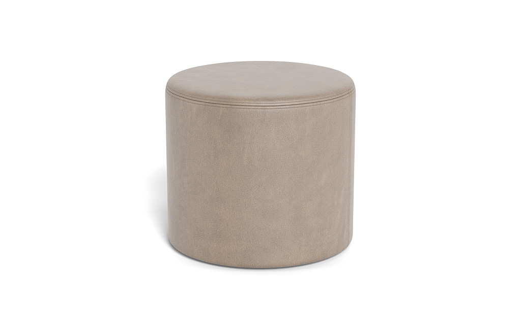 Colten Leather Round Stool Ottoman - Image 2
