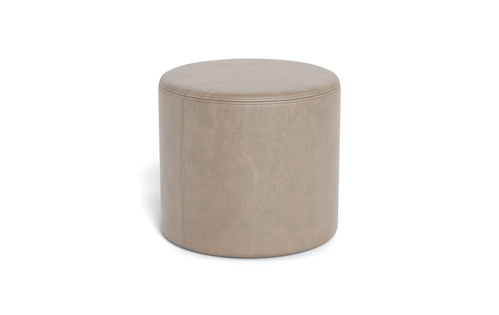 Colten Leather Round Stool Ottoman - Image 4