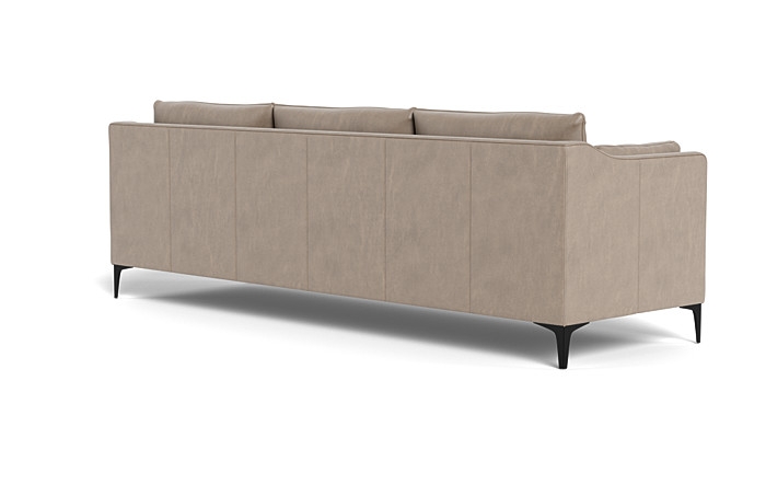 Caitlin Leather 3-Seat Sofa- Double Down Cushions - Image 2