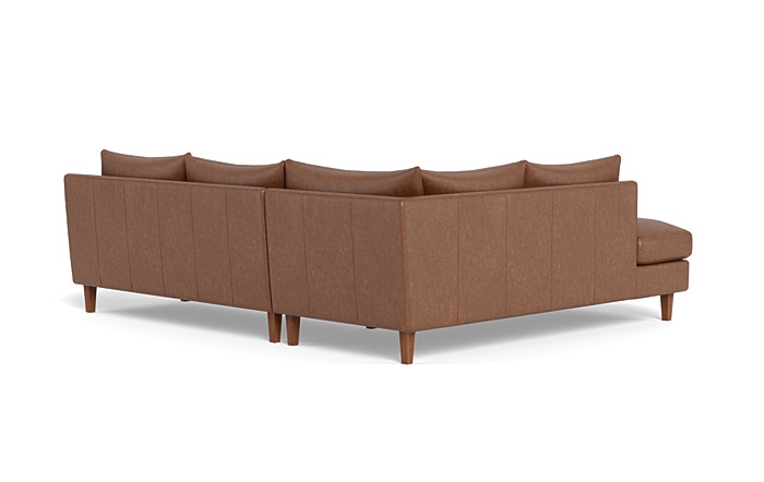 Sloan Leather 3-Seat  Bumper Sectional - Image 4