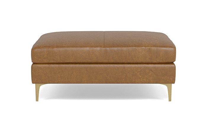 Sloan Leather Ottoman - Image 0