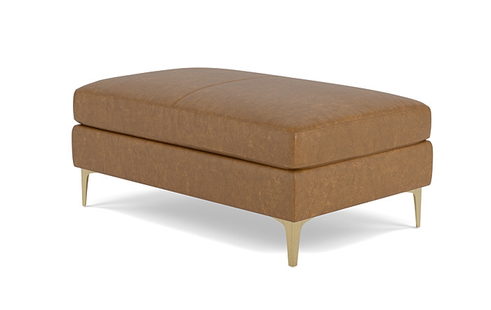 Sloan Leather Ottoman - Image 4