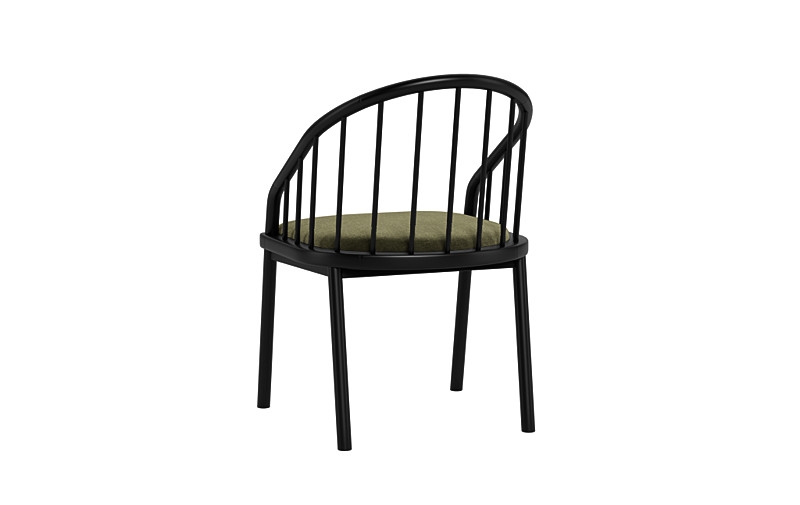 Alten Wood Framed Upholstered Seat Chair - Image 2