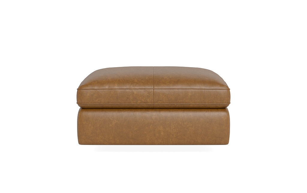 James Leather Square Ottoman with Storage Option - Image 0