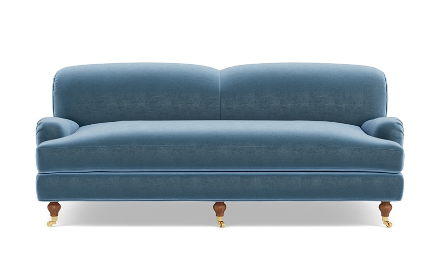 Rose Fabric Sofa, Bench Cushion - Image 0