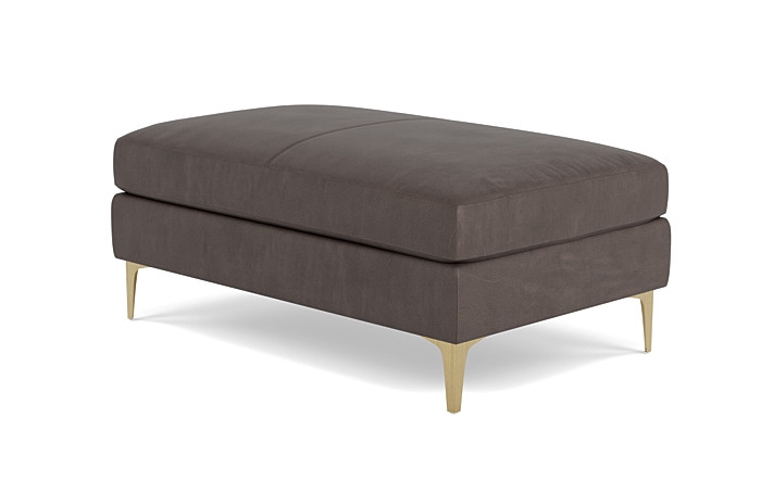 Sloan Leather Ottoman - Image 4