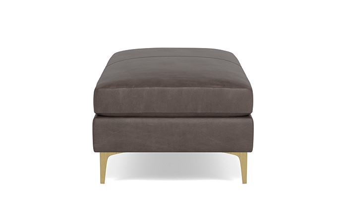 Sloan Leather Ottoman - Image 1