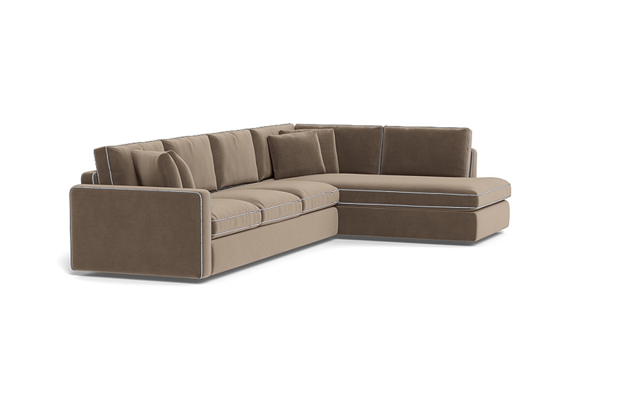 James 4-Seat  Bumper Sectional with Contrast Piping - Image 2