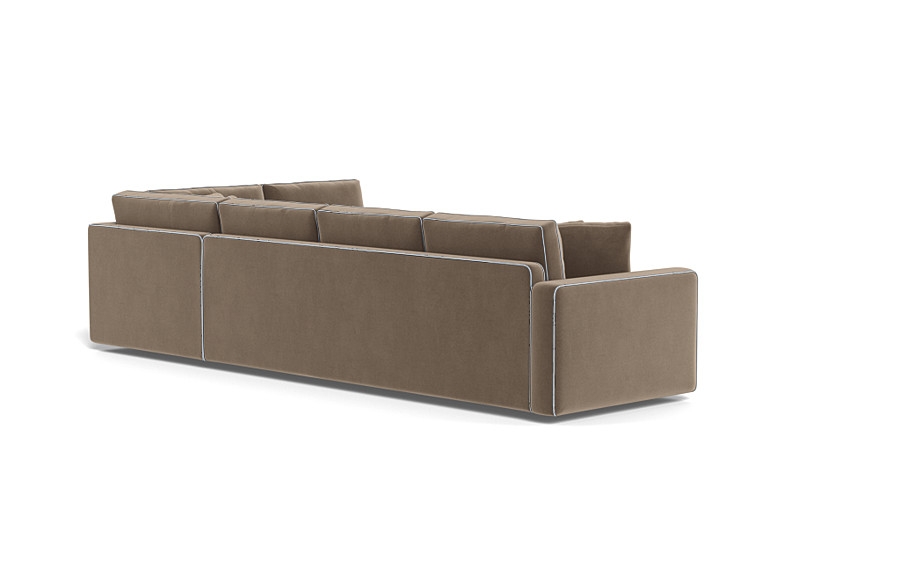 James 4-Seat  Bumper Sectional with Contrast Piping - Image 4