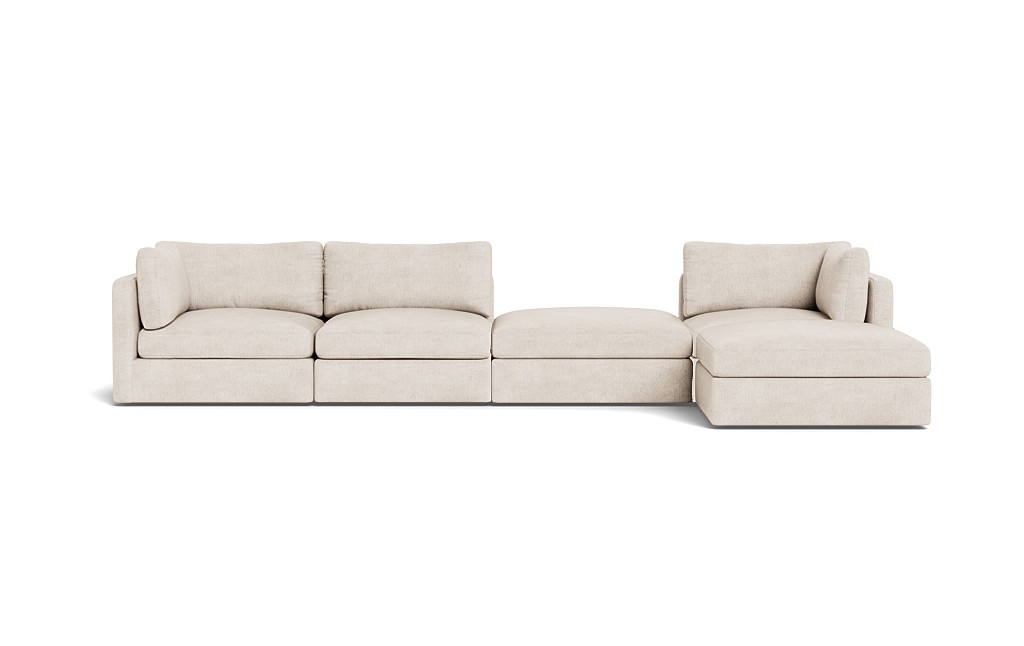Tatum Modular Chaise Sectional with Open Ottoman - Image 0