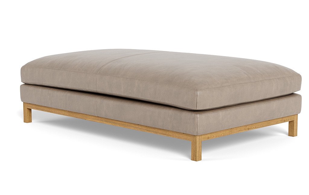 Jasper Leather Ottoman - Image 4